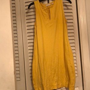 Yellow V-Neck Dress